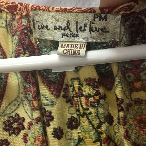 *3 for $20* Live and Let Live Boho Medallion Top - Picture 8 of 10